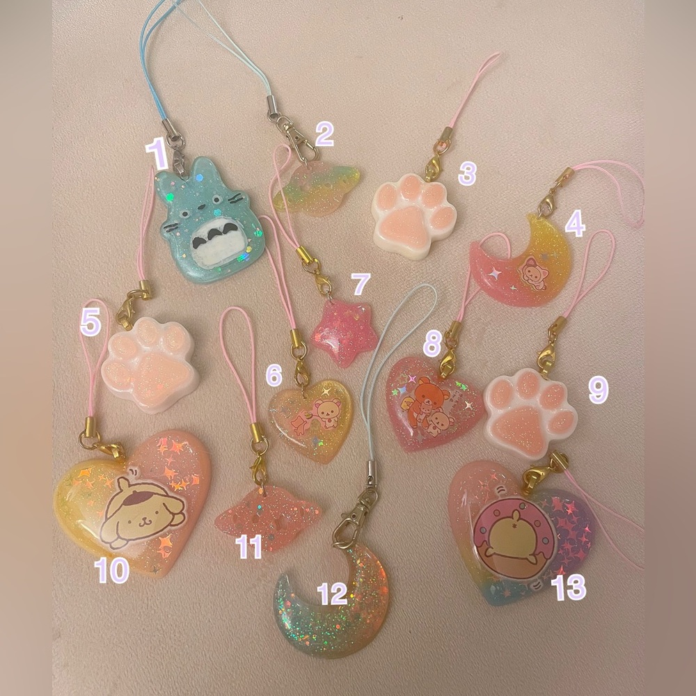 cute colorful keychains
